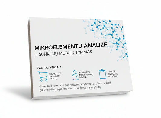 Mikroelementų analizė + Sunkiųjų metalų tyrimas Jums